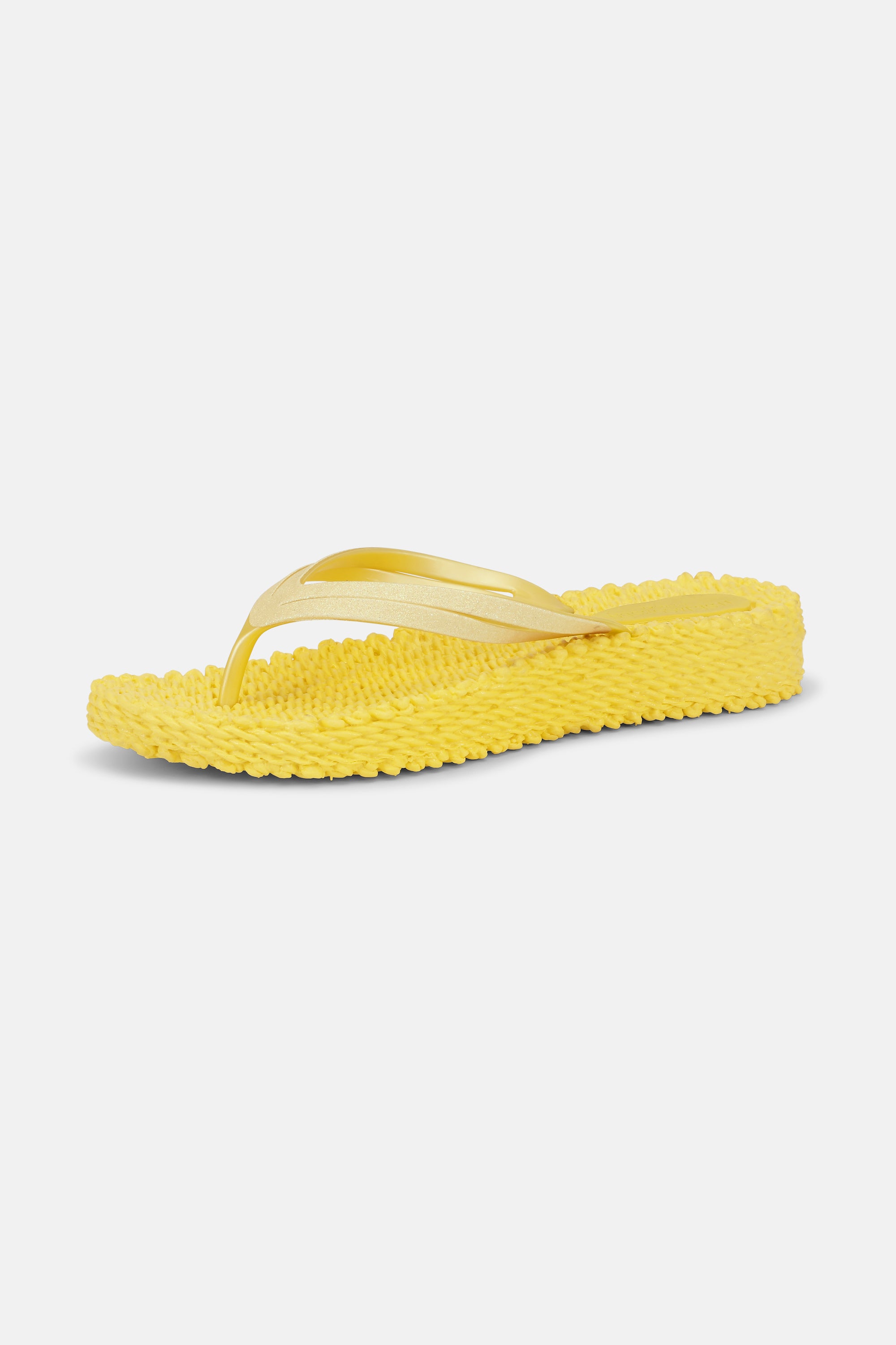 Plateau Flip-Flops Glitter - Pale Banana